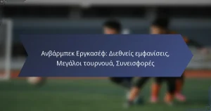 Ανβάρμπεκ Εργκασέφ: Διεθνείς εμφανίσεις, Μεγάλοι τουρνουά, Συνεισφορές